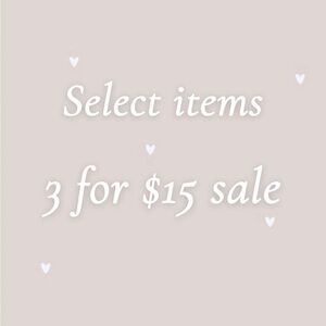 3/$15 Sale!!